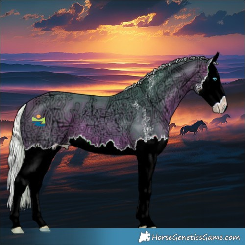 Horse Color:Watercolor Silver Bay Ice Sabino Splash 