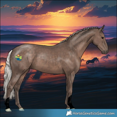 Horse Color:Silver Black 