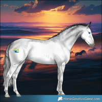 Horse Color:Gray Blue Roan Splash Rabicano
