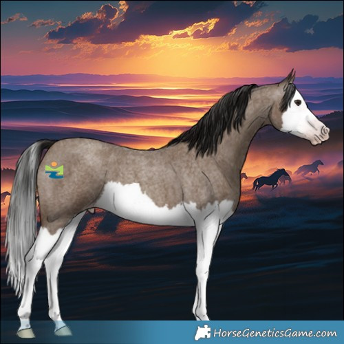 Horse Color:Gray Classic Champagne Roan Splash 