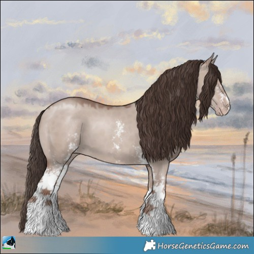 Horse Color:Classic Champagne Dun Mushroom Sabino 