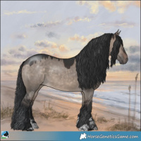 Horse Color:Brown Dun Mushroom 