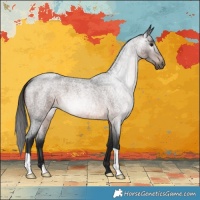 Horse Color:Gray Bay Roan Appaloosa 