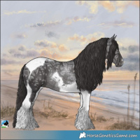 Horse Color:Smoky Black Ice Mushroom Tobiano Rabicano