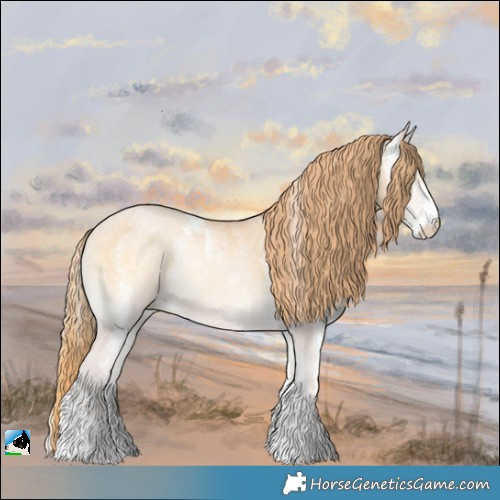 Horse Color:Buckskin Ice Pearl Onyx Mushroom Sabino Rabicano