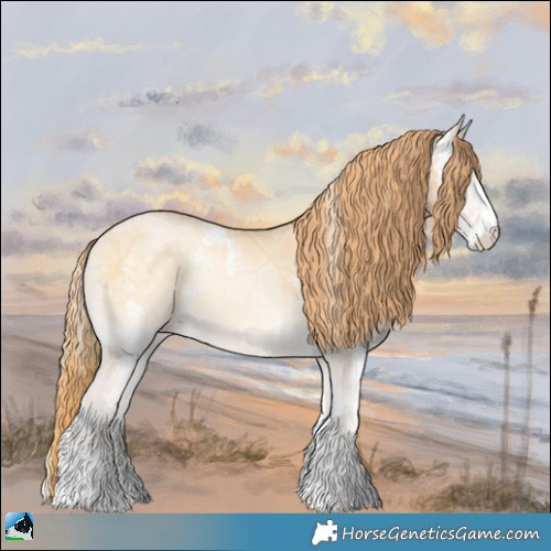 Horse Color:Buckskin Ice Pearl Onyx Mushroom Sabino Rabicano