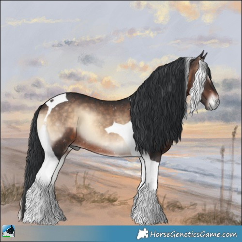 Horse Color:Brown Onyx Mushroom Tobiano Rabicano 
