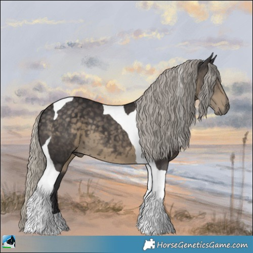 Horse Color:Silver Smoky Black Mushroom Tobiano 