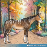 Horse Color:Powder White Buckskin Splash 