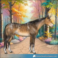 Horse Color:Powder White Buckskin 