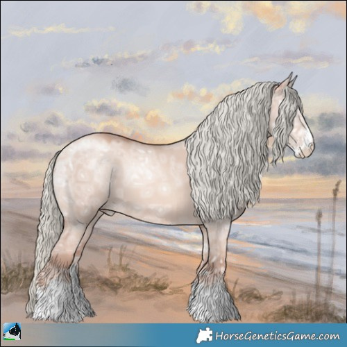 Horse Color:Gold Champagne Ice Dun Mushroom Sabino 