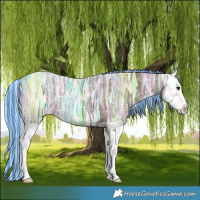 Horse Color:Painted Silver Black Ice Splash 