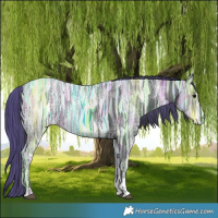 Horse Color:Painted Black Ice Tobiano 