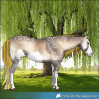 Horse Color:Painted White Spotted Liver Red Onyx Ice Splash Frame