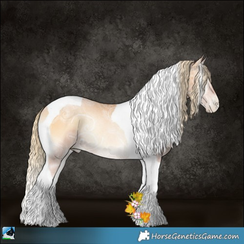 Horse Color:Red Onyx Ice Pearl Tobiano Rabicano 