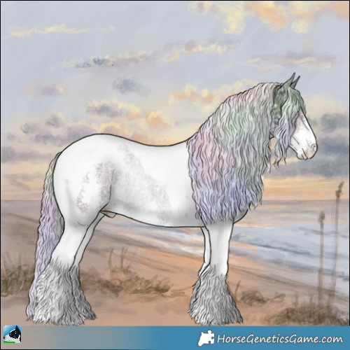 Horse Color:Nacre Chocolate Silver Brown Chinchilla Ice Sabino Tobiano 