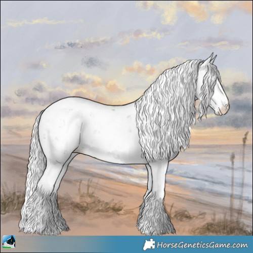 Horse Color:Chocolate Silver Brown Chinchilla Ice Sabino 