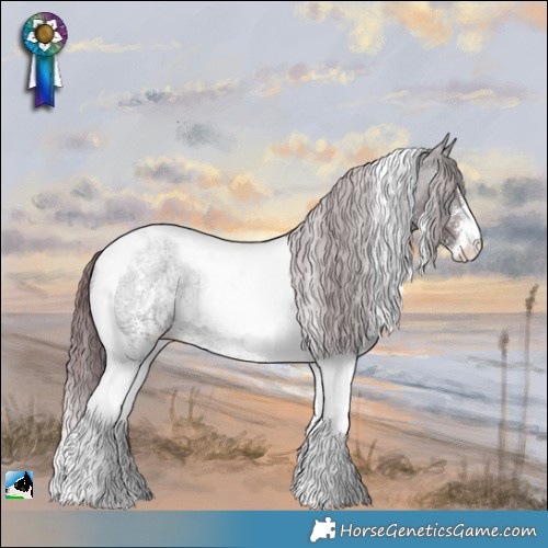 Horse Color:Chocolate Brown Chinchilla Ice Onyx Sabino Tobiano 