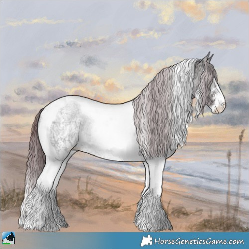 Horse Color:Chocolate Brown Chinchilla Ice Onyx Sabino Tobiano