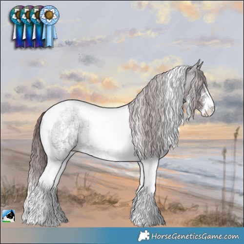 Horse Color:Chocolate Brown Chinchilla Ice Onyx Sabino Tobiano