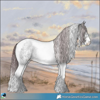 Horse Color:Chocolate Brown Chinchilla Ice Onyx Sabino Tobiano 