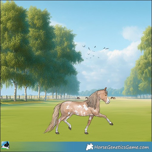 Horse Color:White Spotted Chestnut Pearl Sabino Rabicano 