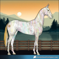 Horse Color:Watercolor White Spotted Liver Red Dun Ice 