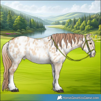 Horse Color:White Spotted Red Dun Appaloosa 
