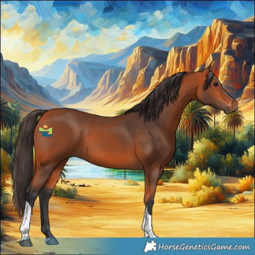 Horse Color:Bay Tobiano 