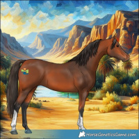 Horse Color:Bay Tobiano 