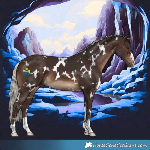 Horse Color:White Spotted Silver Brown 