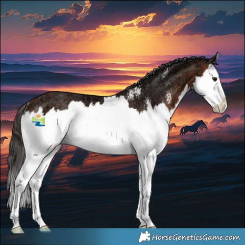 Horse Color:Brown Ice Sabino Splash Rabicano 