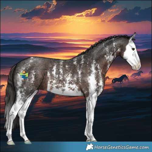 Horse Color:Liver Chestnut Ice Sabino Splash 