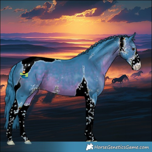 Horse Color:Watercolor Brown Sabino Tobiano 