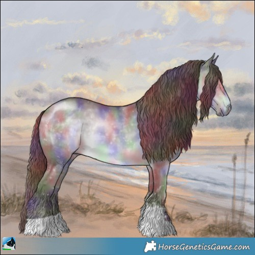 Horse Color:Nacre Chocolate Brown Chinchilla Sabino Tobiano Rabicano 