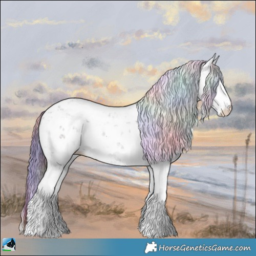 Horse Color:Nacre Chocolate Brown Chinchilla Ice Sabino 