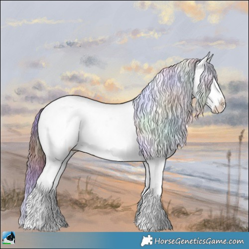 Horse Color:Nacre Chocolate Brown Chinchilla Sabino Rabicano 