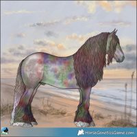 Horse Color:Nacre Chocolate Brown Chinchilla Rabicano