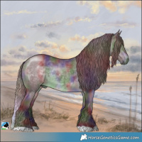 Horse Color:Nacre Chocolate Brown Chinchilla Rabicano