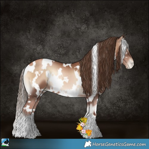 Horse Color:White Spotted Liver Red Onyx Pearl 