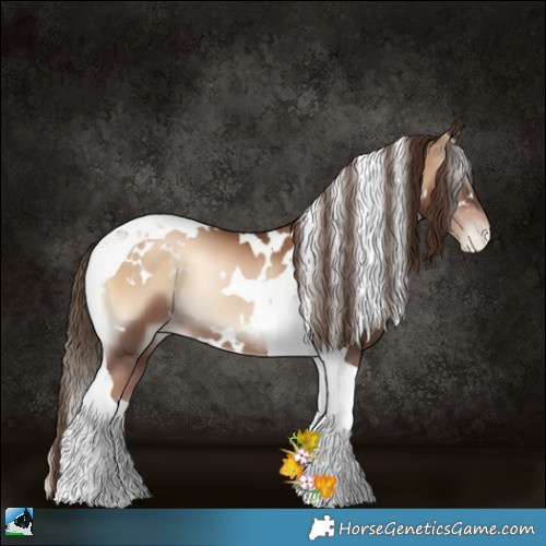 Horse Color:White Spotted Liver Red Onyx Pearl Tobiano 