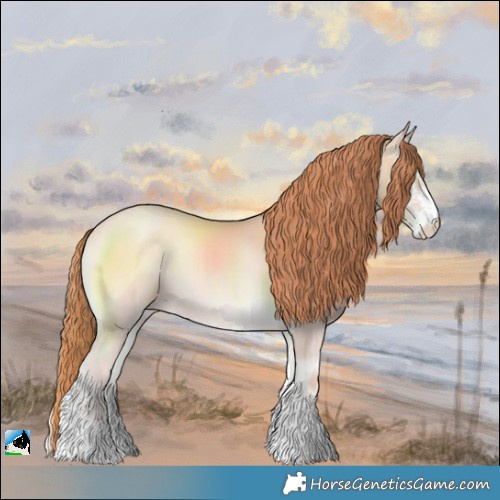 Horse Color:Brown Snowdrop Pearl Onyx Sabino 