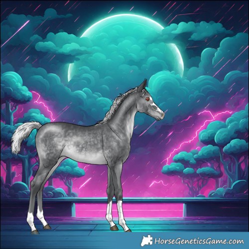 Horse Color:Silver Black Chinchilla