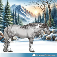 Horse Color:White Spotted Silver Brown Ice Tobiano 