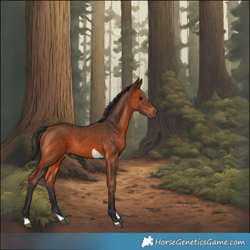 Horse Color:Bay Tobiano 