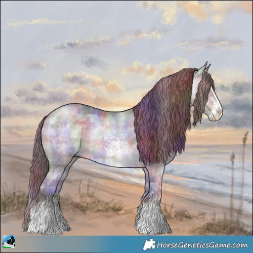 Horse Color:Nacre Plaid  Chocolate Brown Chinchilla Sabino Rabicano 