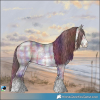 Horse Color:Nacre Plaid  Chocolate Brown Chinchilla Sabino Rabicano 