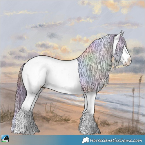 Horse Color:Nacre Chocolate Brown Chinchilla Sabino 