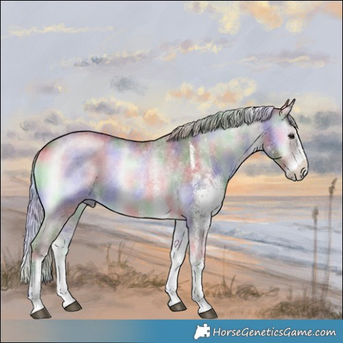 Horse Color:Nacre White Spotted Chocolate Silver Blue Onyx Chinchilla 