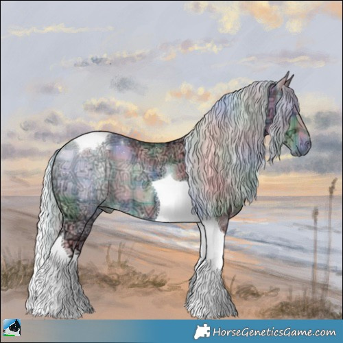 Horse Color:Nacre Plaid  Chocolate Silver Black Chinchilla Ice Tobiano 